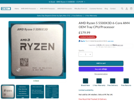Ryzen 5 5500X3D se objevil v nabídce evropského e-shopu