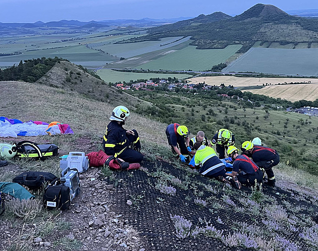 Na vrchu Raná havaroval paraglidista, utrpěl středně vážná zranění